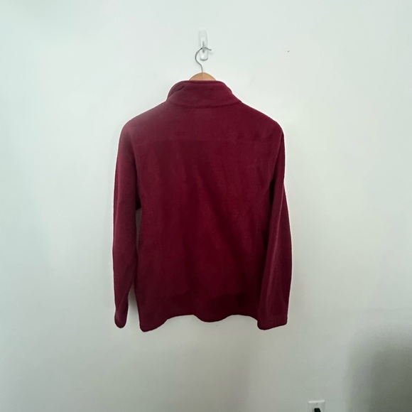 Vintage Fleece Sweater Northern Getaway Fleece Burgundy Cozy New Brunswick - Picture 12 of 14